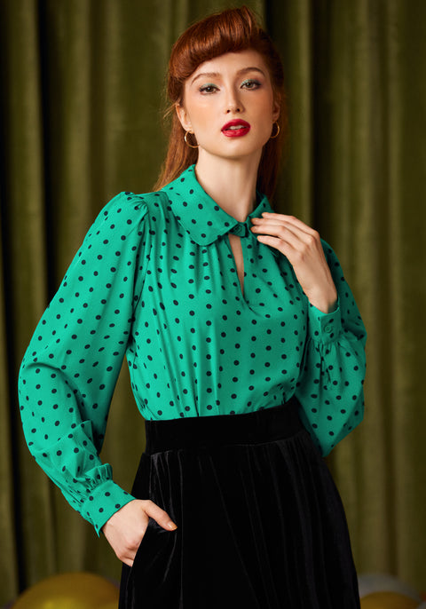 Spot On Keyhole Blouse