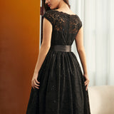 Starry Soirée Lace Dress