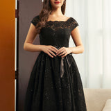 Starry Soirée Lace Dress