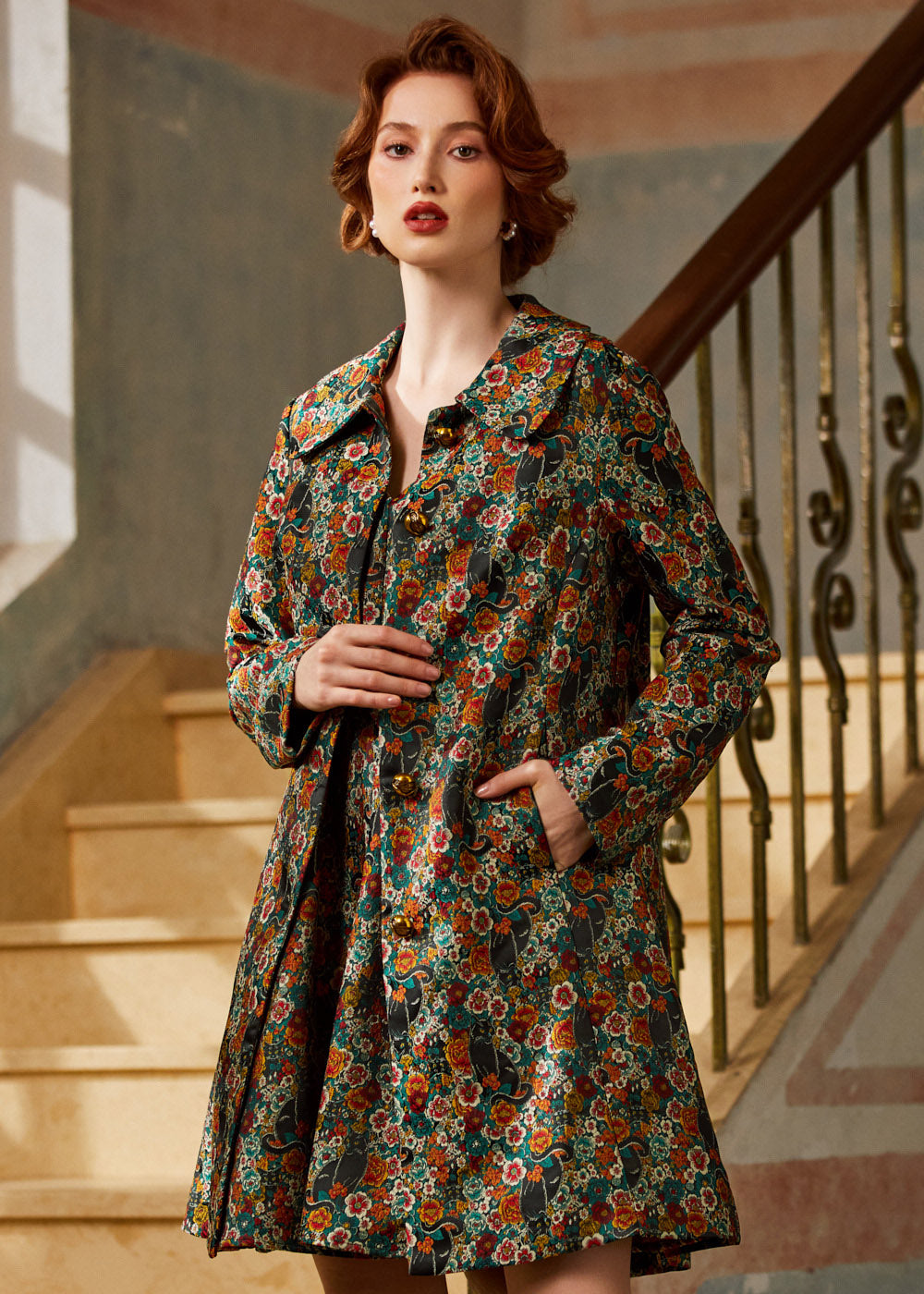 Timeless Brocade Midi Coat – ModCloth