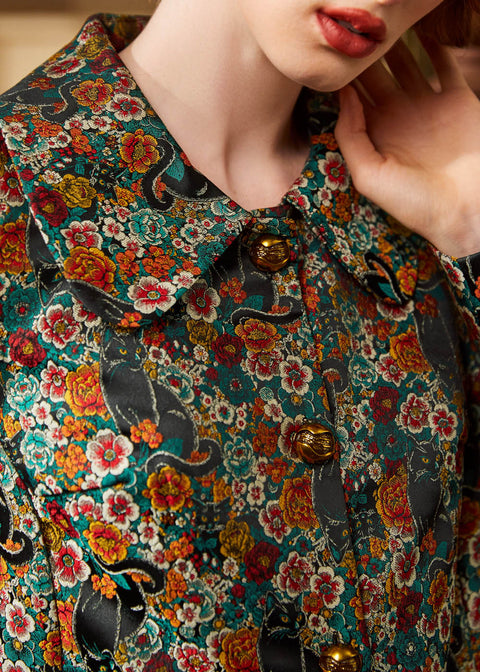 Timeless Brocade Midi Coat