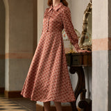 Romantic Era Button Front Midi Dress