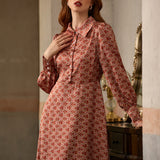 Romantic Era Button Front Midi Dress