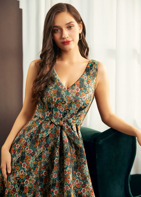 The Purrfectly Poised Fit & Flare Dress ModCloth The Purrfectly Poised Fit & Flare Dress ModCloth
