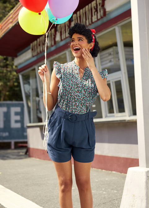 Boardwalk Breeze Belted Shorts