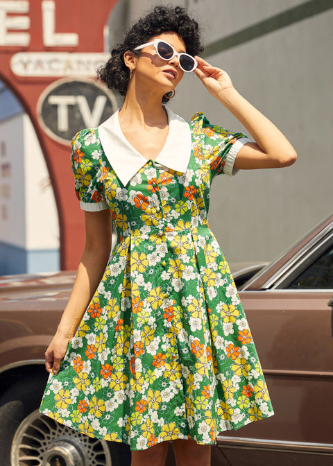 Served With a Smile Fit & Flare Dress Buttercup / 1X Served With a Smile Fit & Flare Dress Buttercup / 1X