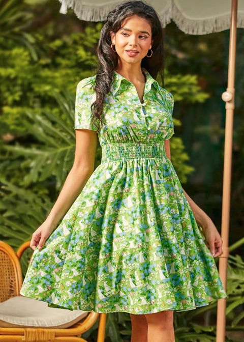 Twirl Power Fit & Flare Dress in Squeak Chic, Size M Twirl Power Fit & Flare Dress in Squeak Chic, Size M