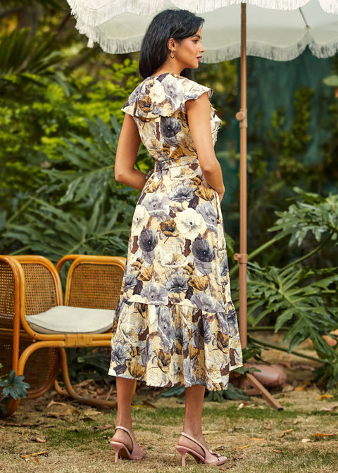 Wrap Star Ruffle Dress