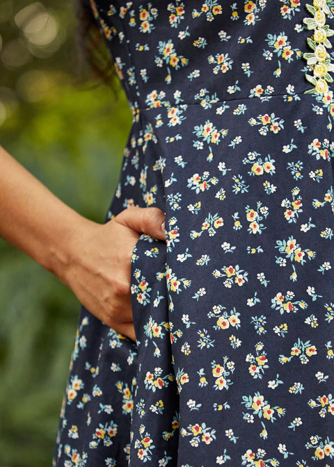 Trimmed in Charm Fit & Flare Dress