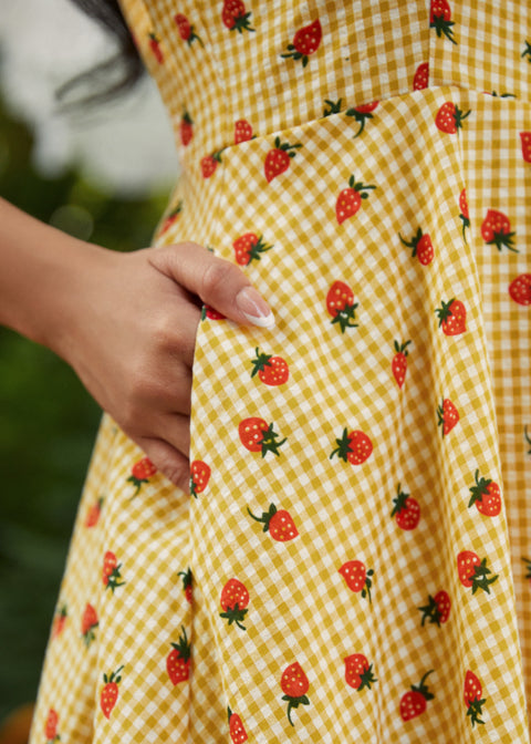 Stay a While Tie-Strap Fit & Flare Dress