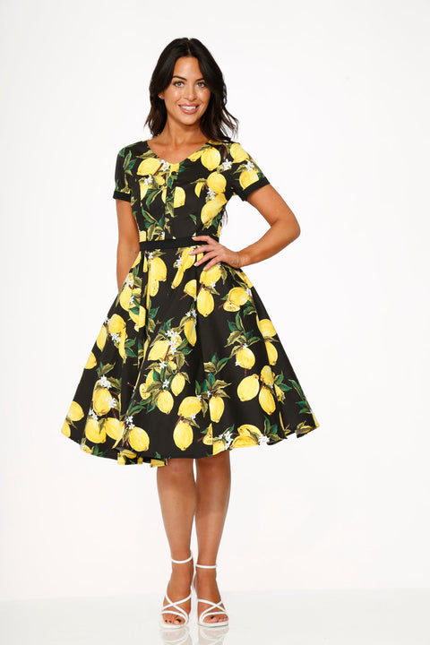 Black Lemon Swing Dress – ModCloth Black Lemon Swing Dress – ModCloth