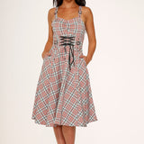 Pink Plaid Swing Dress