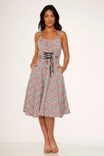 Pink Plaid Swing Dress