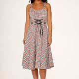 Pink Plaid Swing Dress