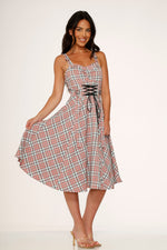 Pink Plaid Swing Dress