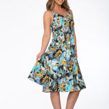 Blue Paint Blush Swing Dress