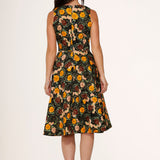 Yellow Floral Swing Dress