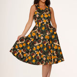Yellow Floral Swing Dress