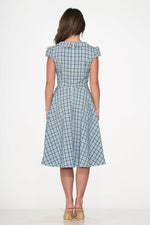 Blue Plaid Swing Dress