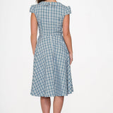 Blue Plaid Swing Dress