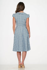 Blue Plaid Swing Dress