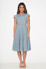 Blue Plaid Swing Dress