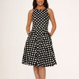 Black & White Polka Dot Swing Dress