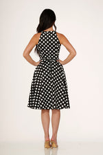 Black & White Polka Dot Swing Dress