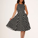 Black & White Polka Dot Swing Dress