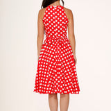 Red Polka Dot Swing Dress
