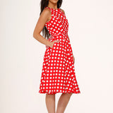 Red Polka Dot Swing Dress