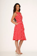 Red Polka Dot Swing Dress