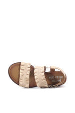 Roche Ruched Leather Sandals