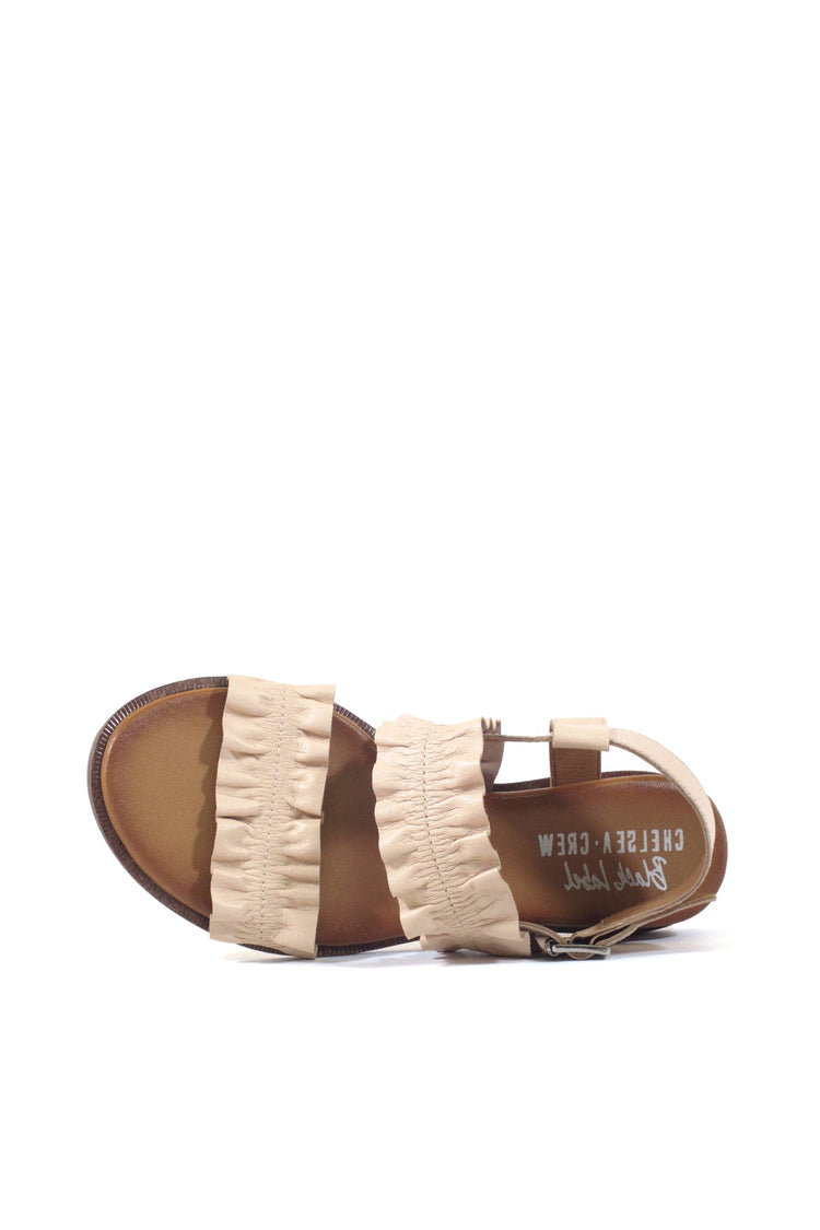 Roche Ruched Leather Sandals