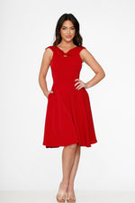 Red Occasional Swing Dress