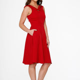 Red Occasional Swing Dress