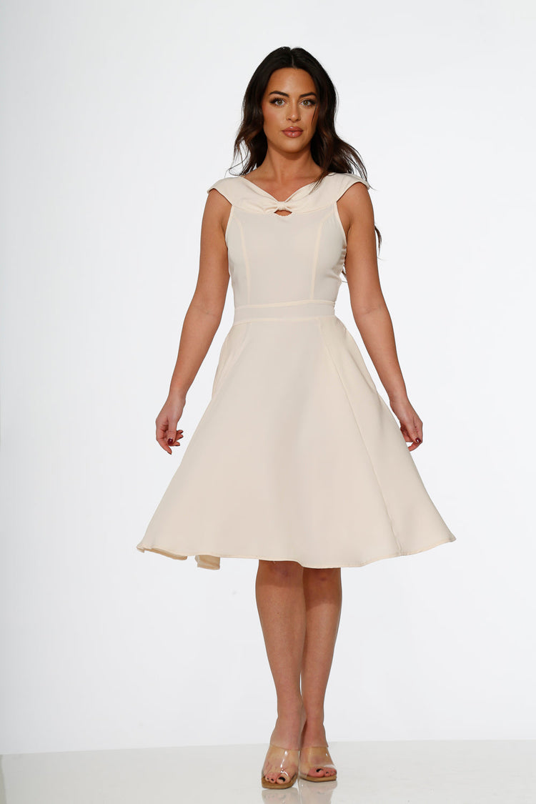 Off White Occasional Swing Dress