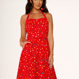 Red Candy Halter Swing Dress