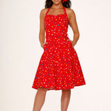 Red Candy Halter Swing Dress