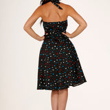 Black Candy Halter Swing Dress