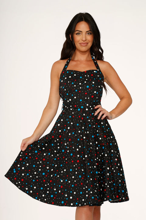 halter swing dress formal Chic Black Dress - Halter Swing Dress - Sleeveless Dress