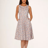 Pink Daisy Floral Swing Dress