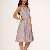 Pink Daisy Floral Swing Dress