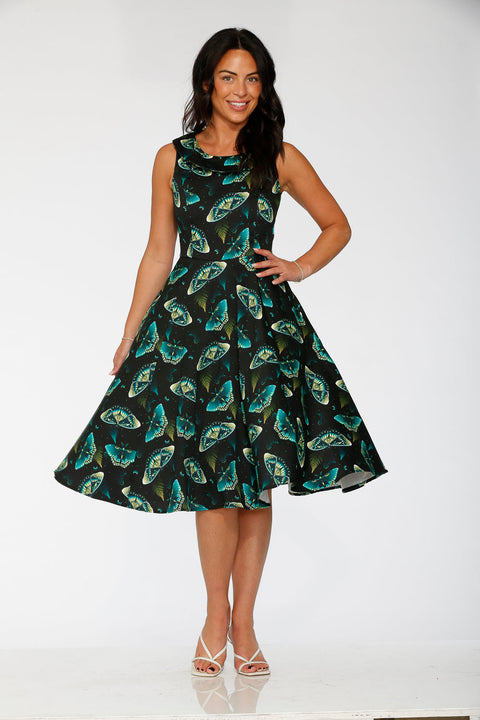 Dark and Mystical Butterfly Swing Dress