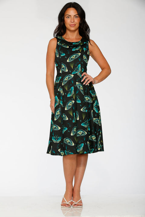 Dark and Mystical Butterfly Swing Dress