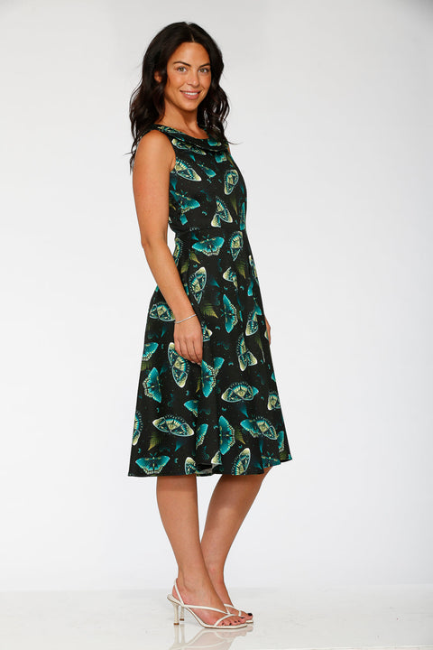 Dark and Mystical Butterfly Swing Dress