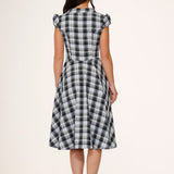 Blue Plaid Swing Dress