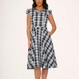 Blue Plaid Swing Dress