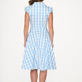Blue Checkmate Swing Dress