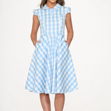 Blue Checkmate Swing Dress